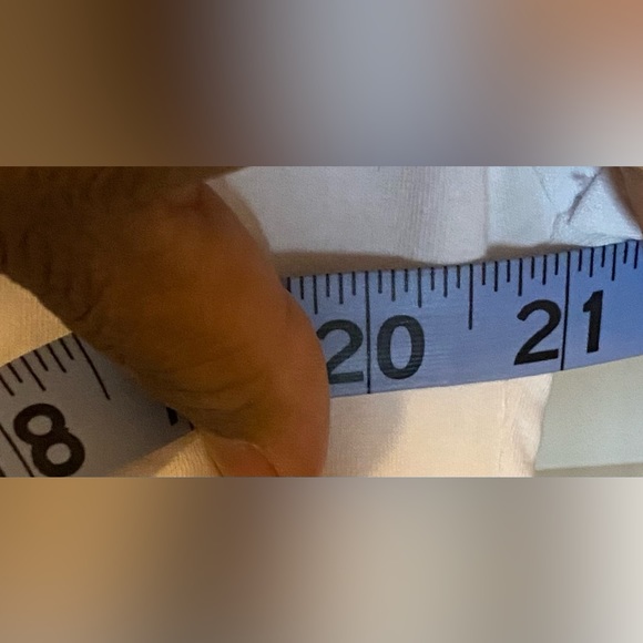 White V Neck Tee Shirt Dress with Pockets size Small - Picture 9 of 13